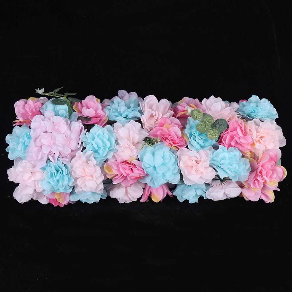 12x Romantic Artificial Flower Wall Hydrangea Rose Backdrop Wedding Decoration