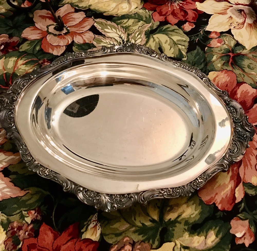 Baroque By Wallace Serving Oval Platter#287 Excellent
