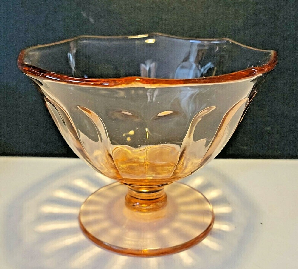 PINK DEPRESSION  CANDY DISH PEDESTAL