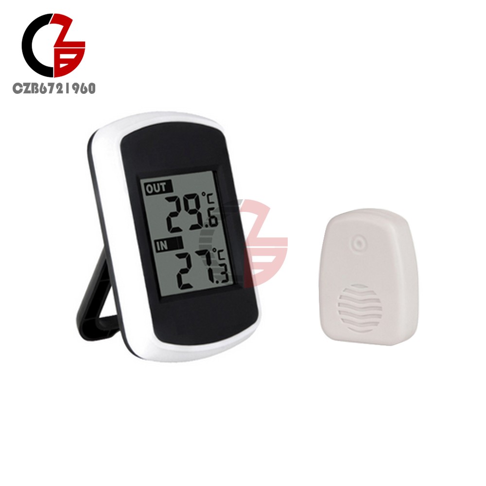Wireless Indoor/Outdoor Digital Thermometer with Remote Sensor LCD Temperature