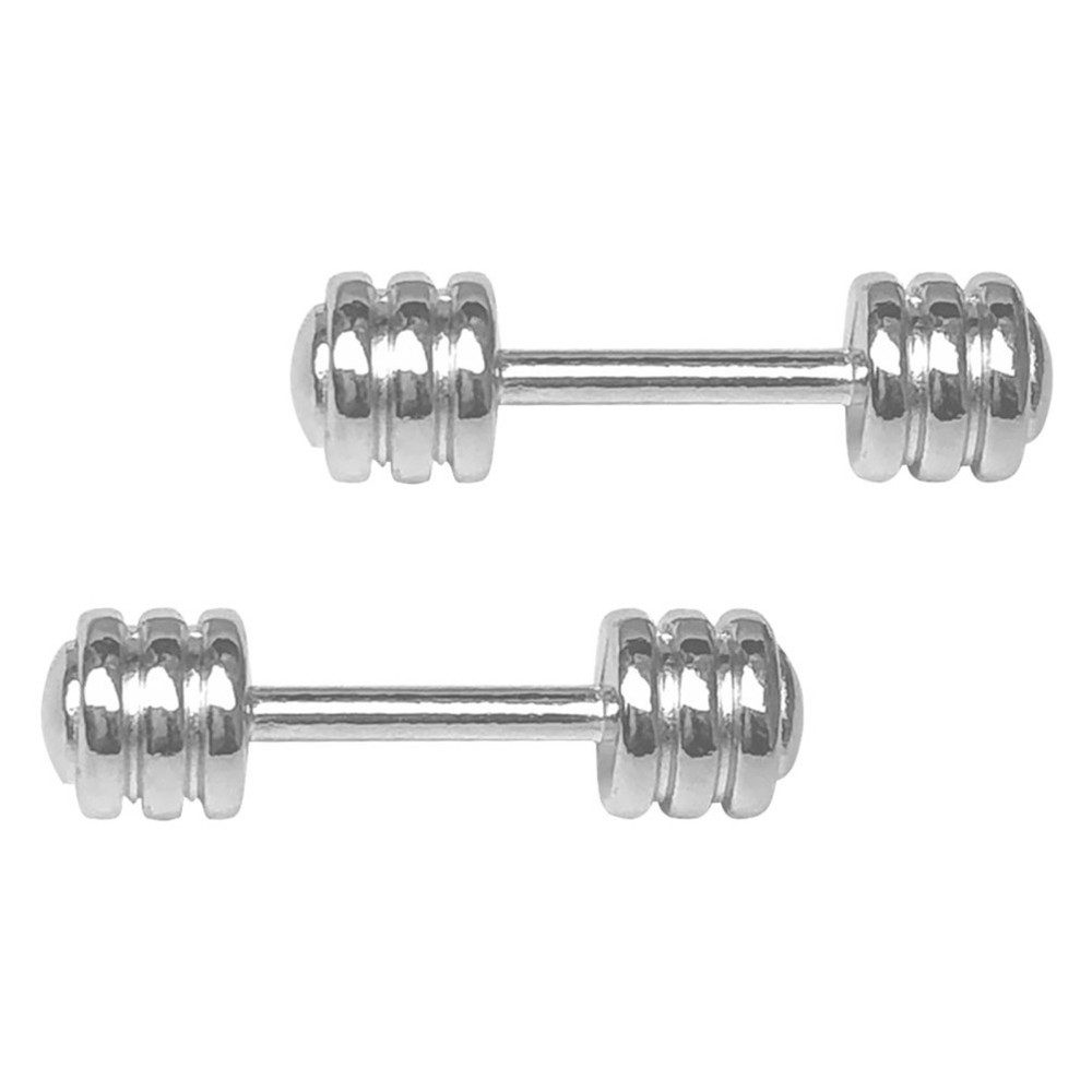 2 Pcs Mini House Decor Dumbbell Decoration Barbells Simulation Model