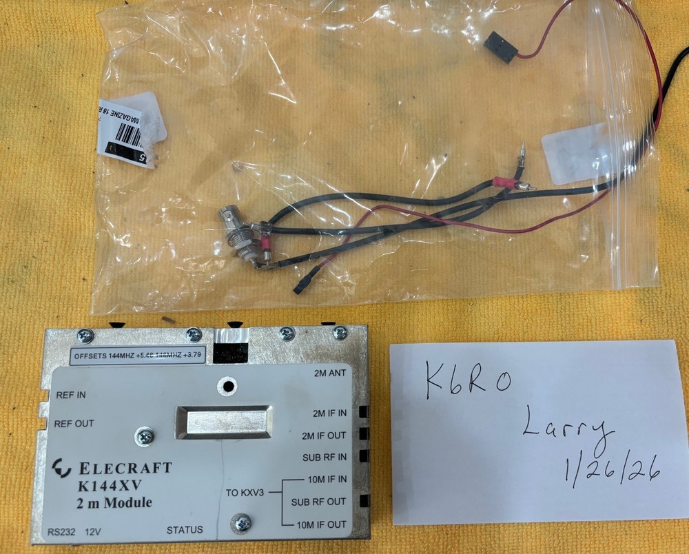 ELECRAFT K3 and K3S  -  K144XV 2 Meter Module and cables.