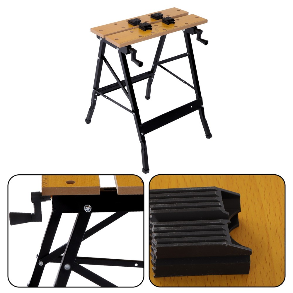 220lbs Portable Foldable Multi-Purpose Workbench w/ Measuring Ruler & Protractor