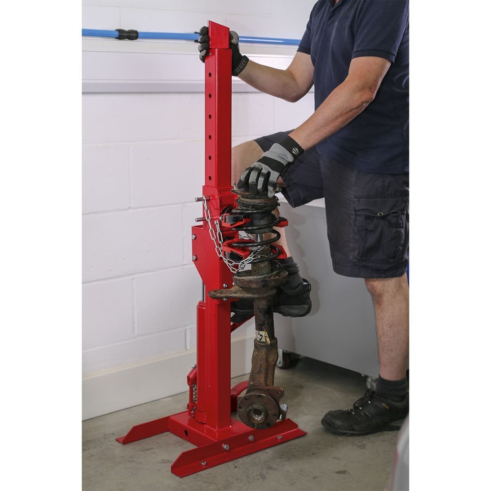 Sealey Coil Spring Compressing Station with Gauge Hydraulic 2000kg Capacity