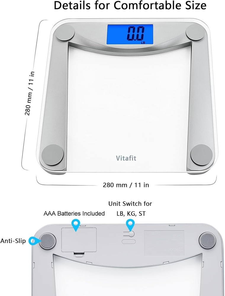 Extra Large LCD Digital Weight Scale - Lightweight & Accurate for Everyday Use
