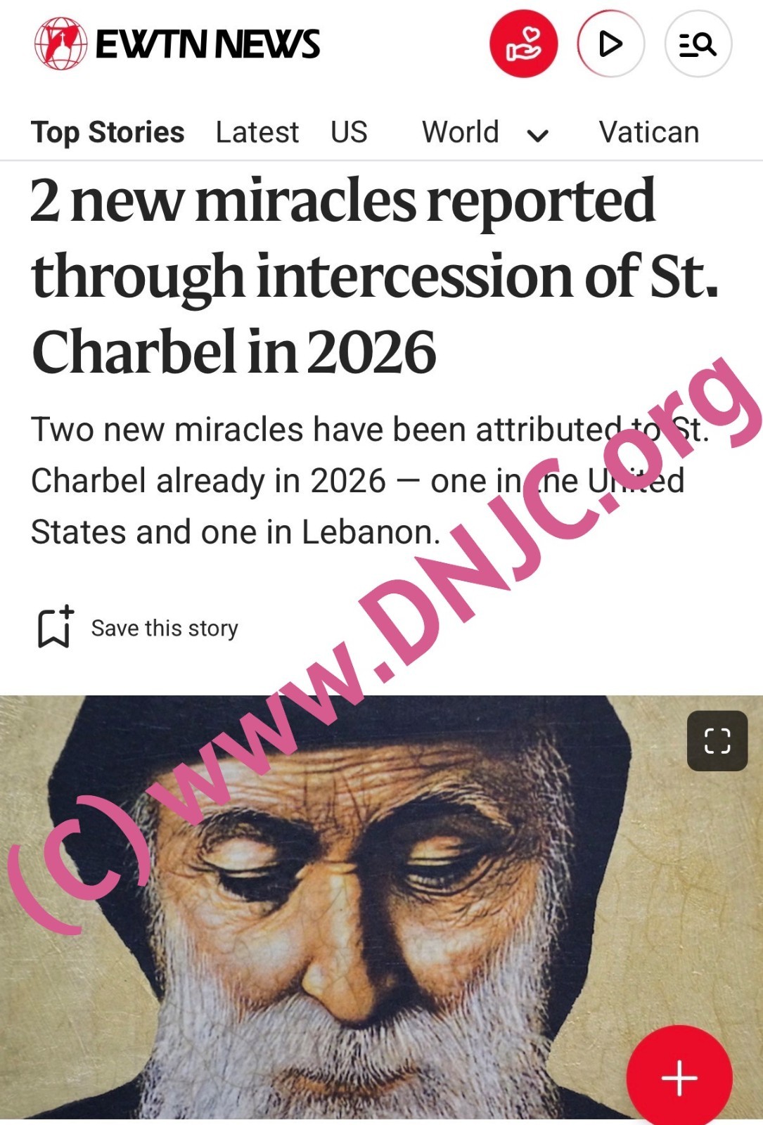 Saint Charbel Holy Relic Oil Pack (Touched to bones of St Charbel)