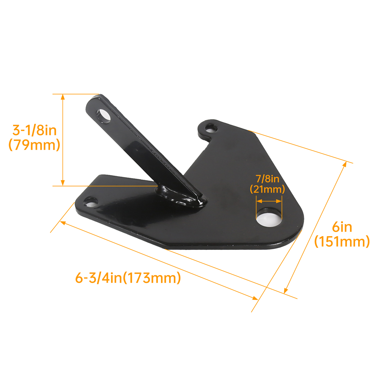 For Honda 250 Recon TRX ATV Ball Hitch 97-18 Powder Coated Finish With Hardware