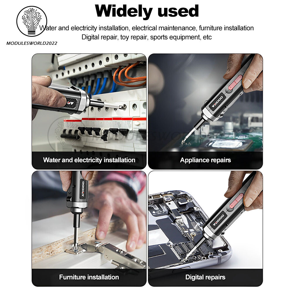 Portable Electric Screwdriver set mini Compact USB rechargeable Screw Driver