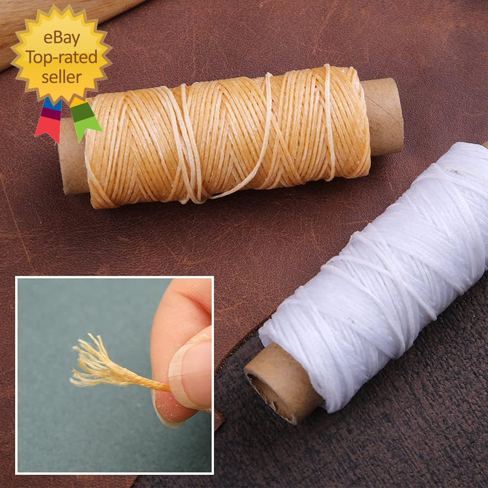 660 Yards Leather Sewing Waxed Thread - 150D 55Yards per Spool Stitching Thread