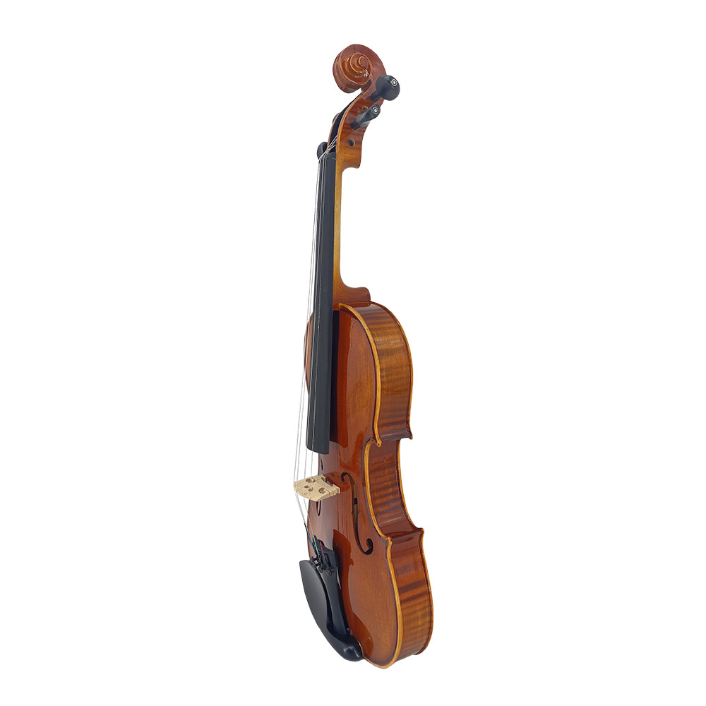 Solid Wood 4/4 Violin tiger pattern Set Full Size Fiddle Kit Handmade with Case