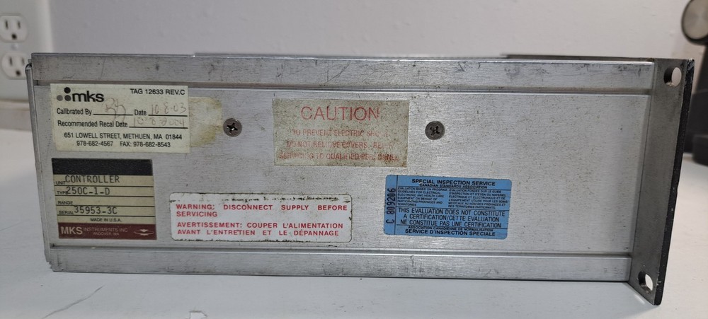 MKS Instruments Type 250 Pressure Flow Controller, Controller Type 250C-1-D