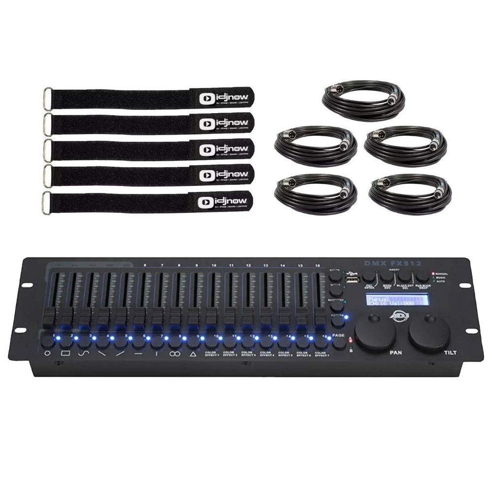 ADJ DMX FX512 DMX Lighitng Controller Bundle + Cables