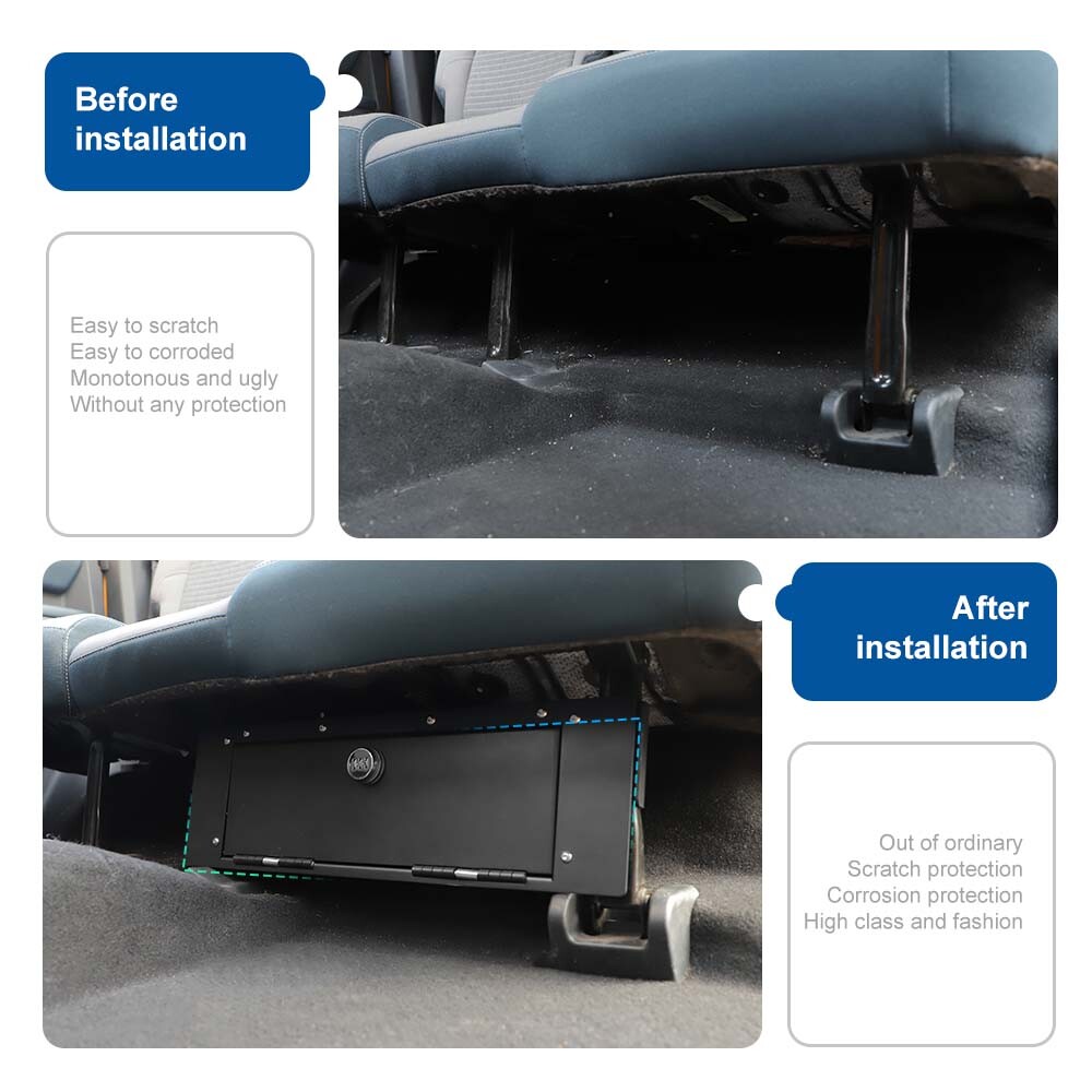 Under Seat Combination Lock Safe Box Case Security Organizer For Ford Bronco 4dr