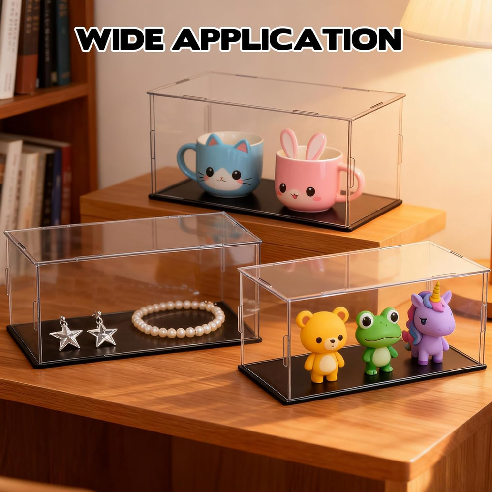 3 PCS Acrylic Model Car Display Case1: 24 Scale Clear Display Boxes with Plastic