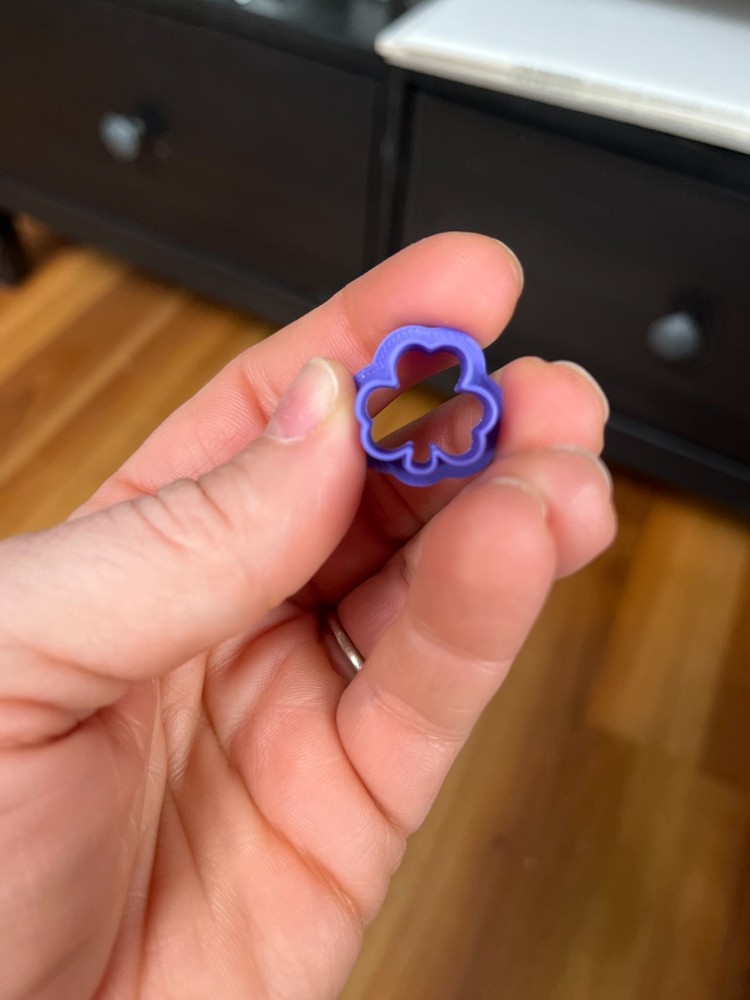 Polymer clay clover shape