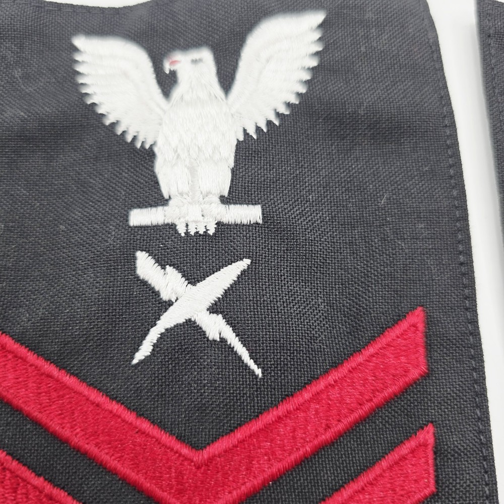 2 US Navy PO First Class E-6 Rate Cryptologic Technician Military Felt Patch
