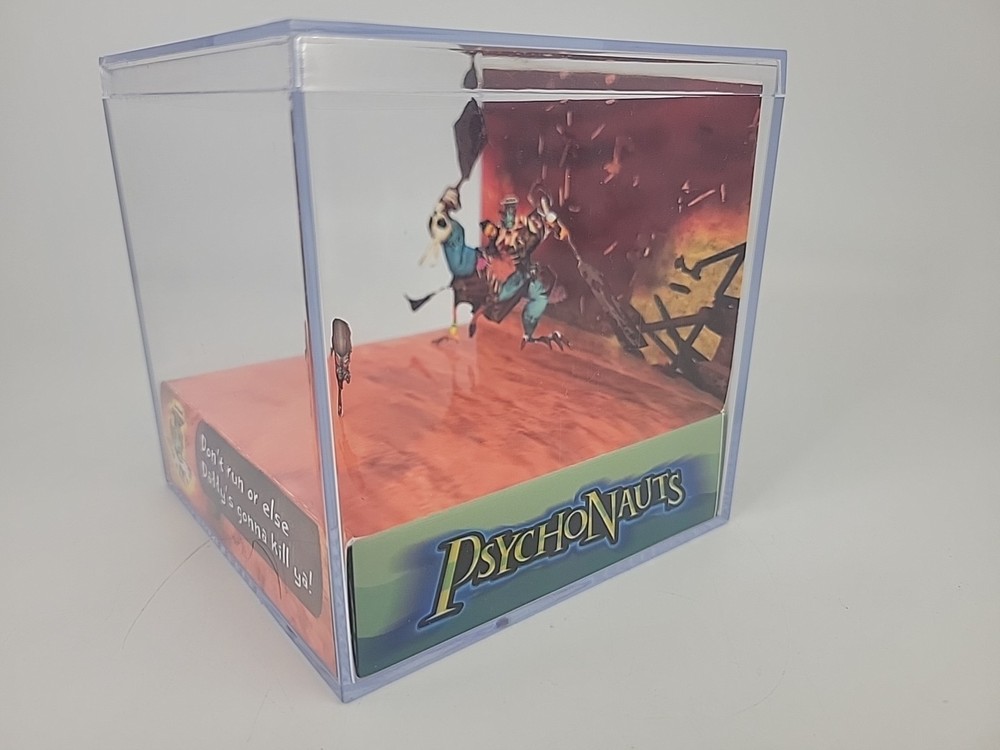 Psychonauts 3D Cube Handmade Diorama PS2/Xbox Video Game Shadowbox