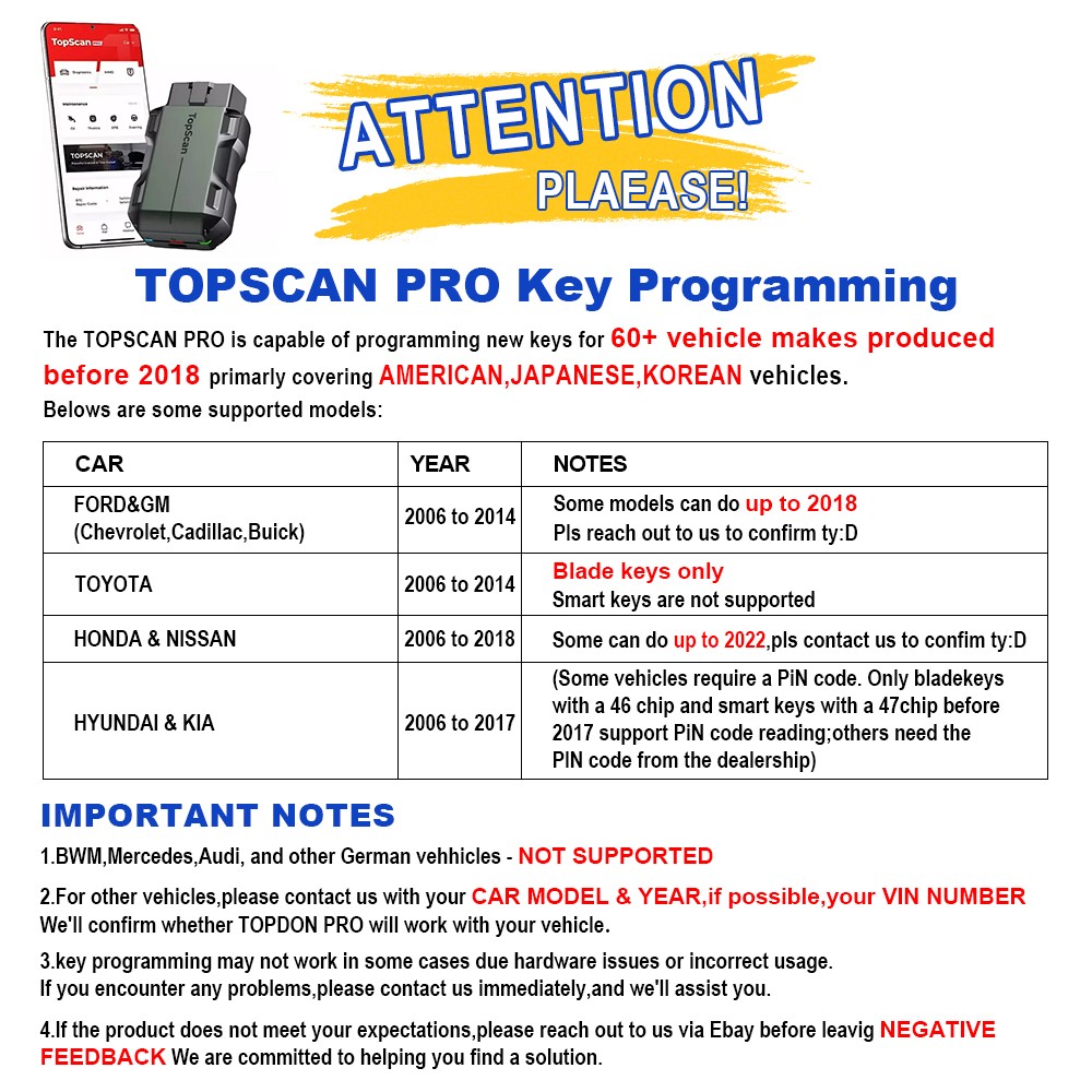 TOPDON Professional Car Dongle OBD2 Scanner Bidirectional Diagnostic Key Coding