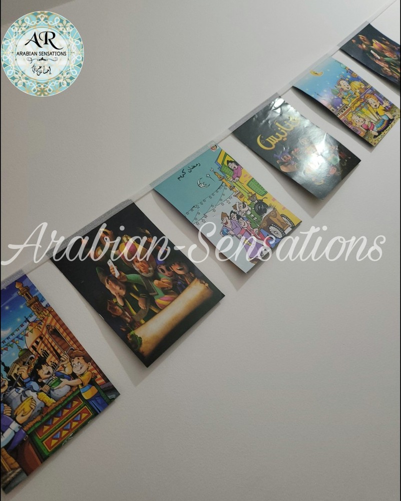Ramadan paper Banner With Different Characters  2meters