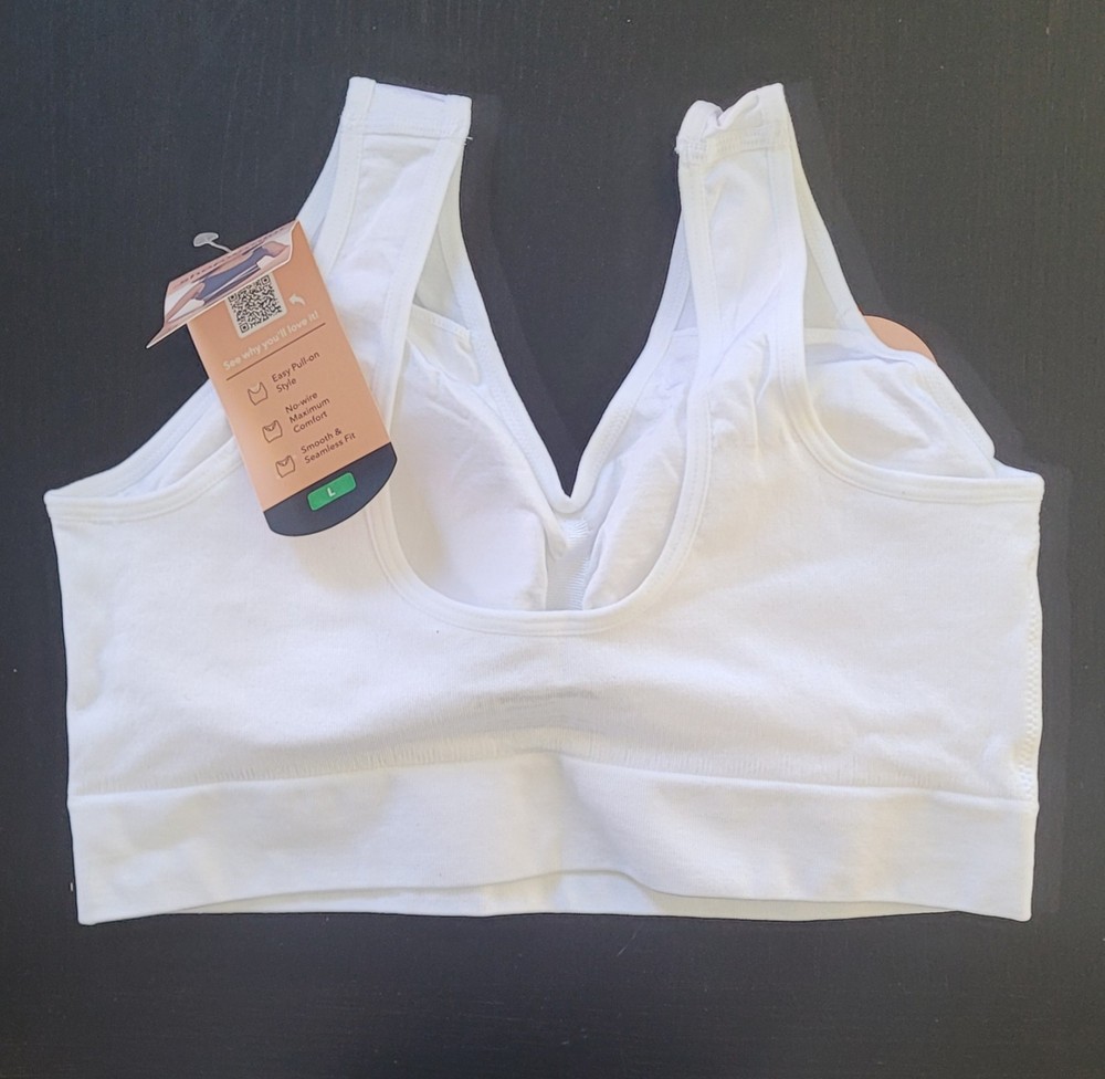 NWT Shapermint Essentials Women's Everyday Throw-on Wireless Bralette, Large