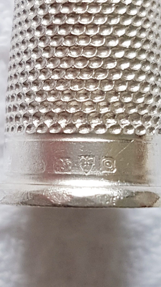 THIMBLE ~ 1914 ~Dimple Pattern ~ Hallmarked Sterling Silver (Chester)