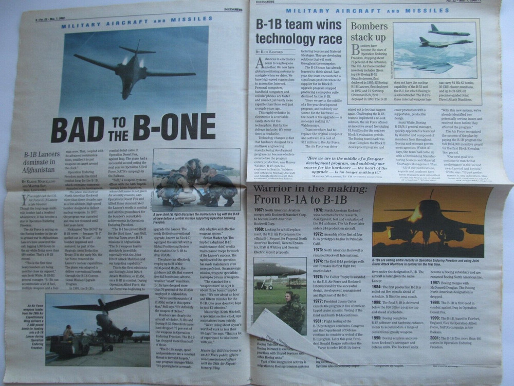 Boeing News (9 Issues) 2001-2002
