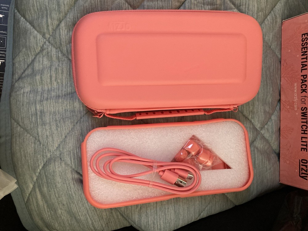 Orzly Nintendo Switch Lite Essential Pack Pink