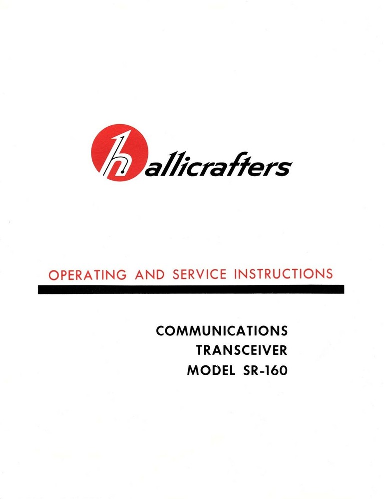 Hallicrafters SR-160 Communications Transceiver Manual