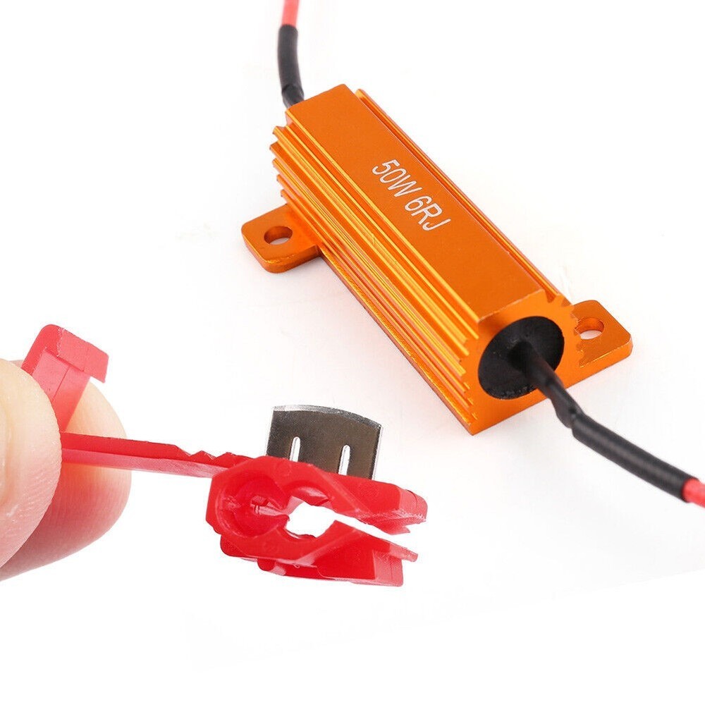 2pcs Load Resistor 50W 6RJ 6ohm LED Decoder FIX Hyper Flash Turn Signal Blinker