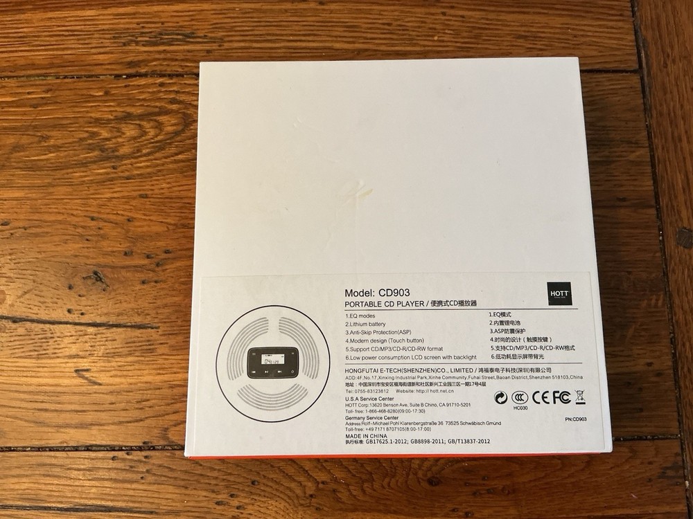 HOTT CD903 Portable CD Player, Personal Compact CD Player NEW