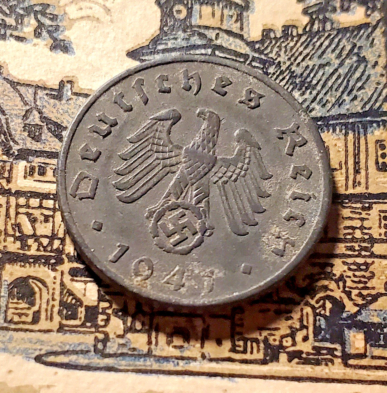 GERMANY 1941 F 5 REICHSPFENNIG   Coin 3RD REICH WW2 Pfennig Rp