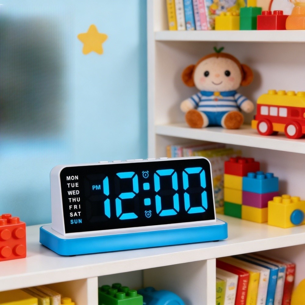 Weekday Display Bedside Use LED Alarm Clock Large Screen Display Large Display
