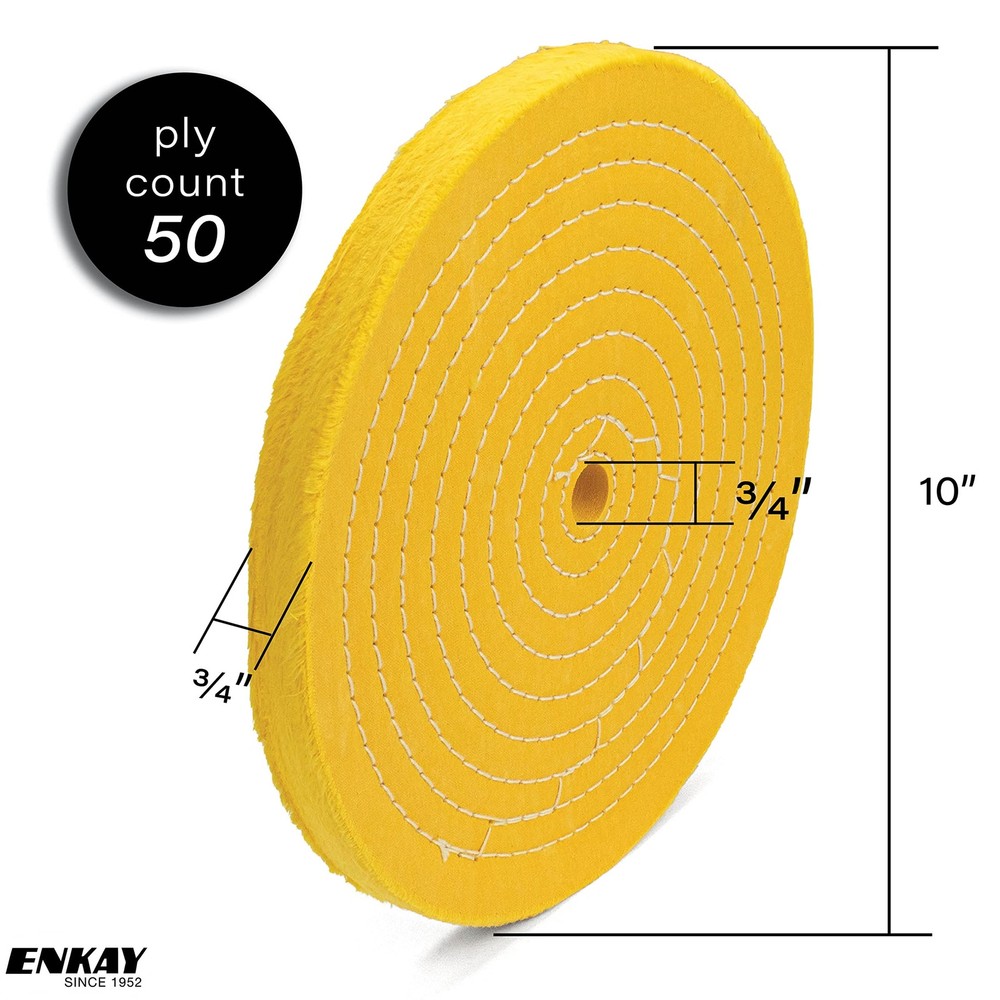 Treated Buffing Wheel, 10" (50 Ply)
