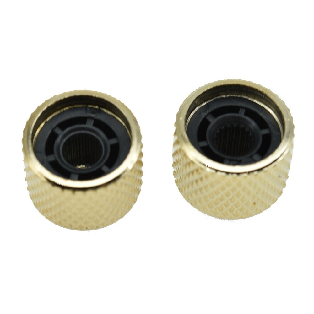 KAISH 19.5mm Abalone Inserts Dome Knobs Guitar Bass Knobs fits PBass/Tele Gold