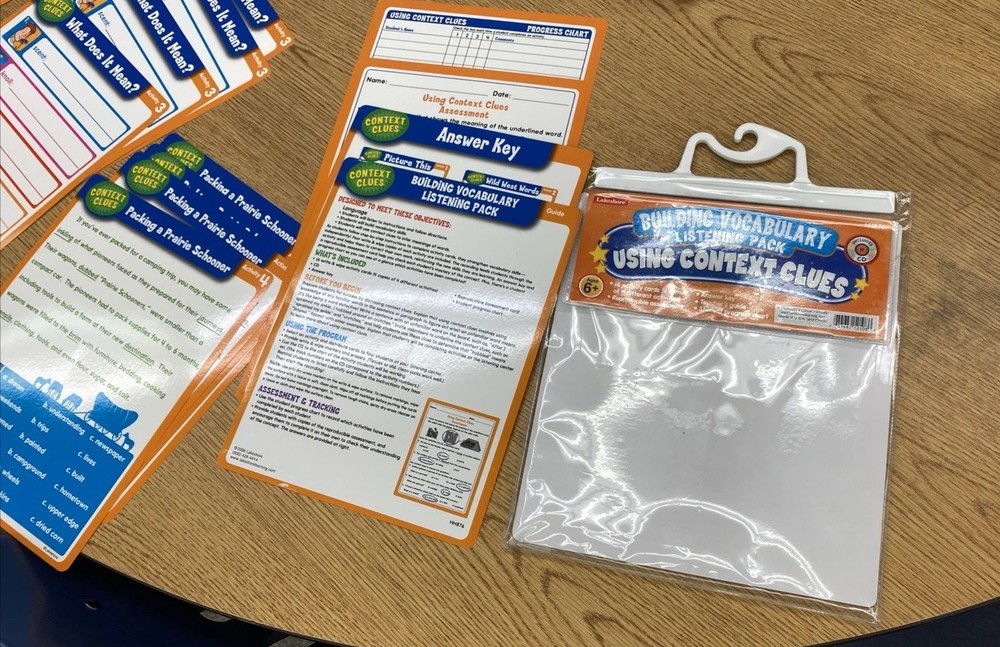 NEWLakeshore CONTEXT CUES Pack with SS CD/Write & Wipe Cards Speech Pathology/Ed