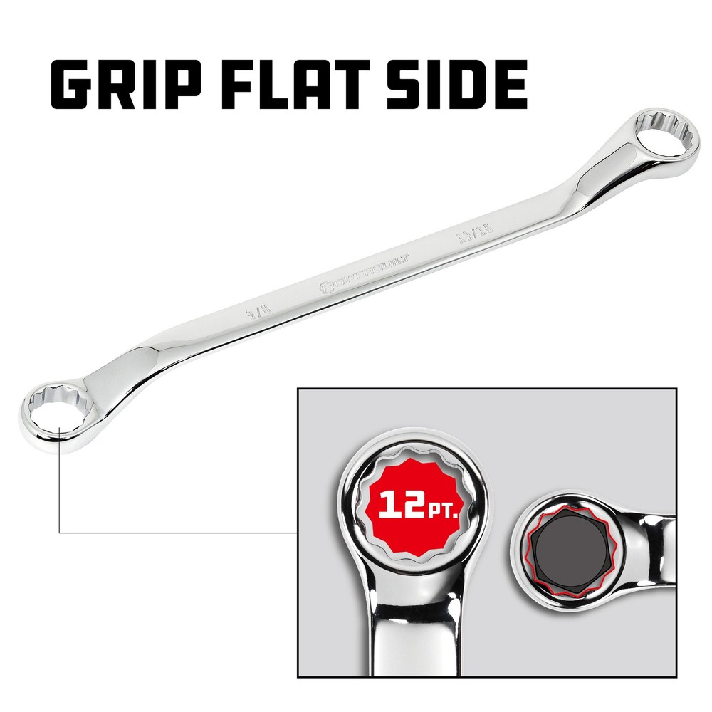 Powerbuilt 5 Piece SAE Offset Double Box-End Wrench Set - 644052