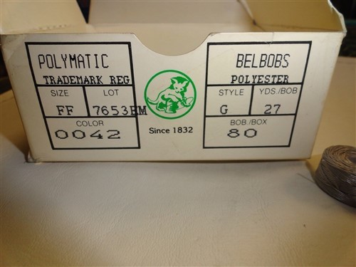 BELDING GRAY POLYMATIC POLYESTER BELBOBS SEWING BOBBIN SIZE FF SET OF (80)