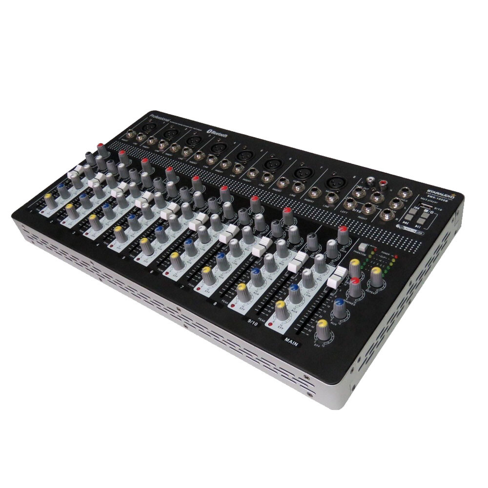 10CH Audio Sound Mixer Function Recording Mixing Console Effects Bluetooth Mix