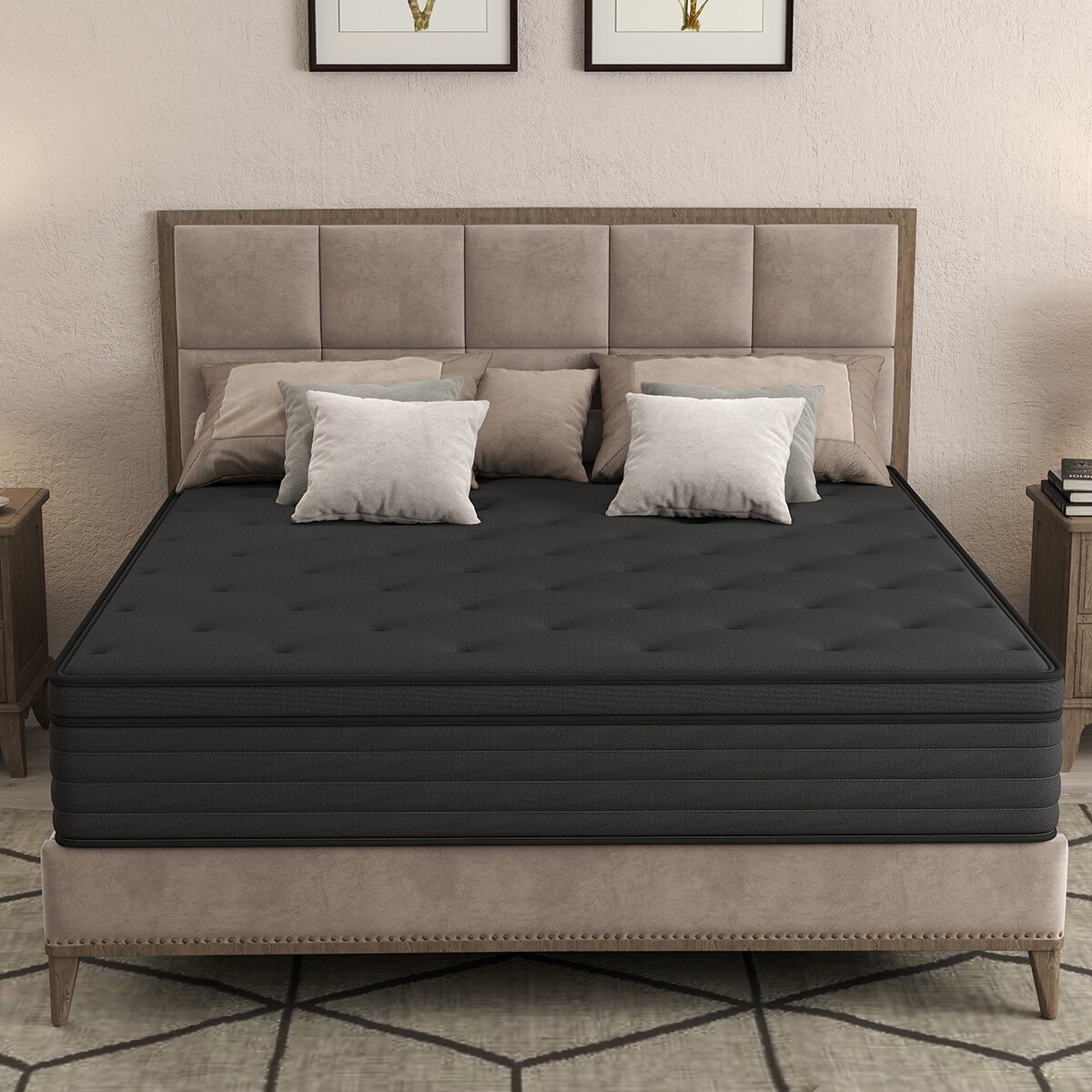 12"14" Twin Full Queen King Size Mattress Memory Foam Hybrid Spring Bed In a Box