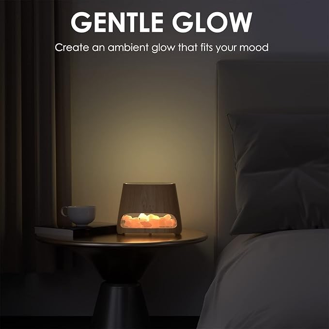 2-in-1 Essential Oil Diffuser & Himalayan Salt Lamp 150ml Humidifier