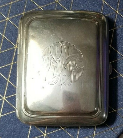 ANTIQUE STERLING SILVER T-80 CIGARETTE CASE 