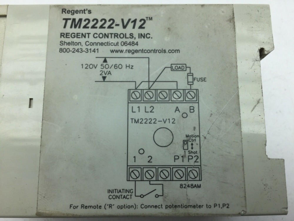 Regent Controls TM2222-V12 Solid State Timer 120V