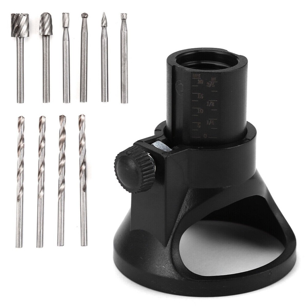 Dremel Rotary Multi Tool Cutting Guide HSS Router Drill Bits Set Attachment Kit