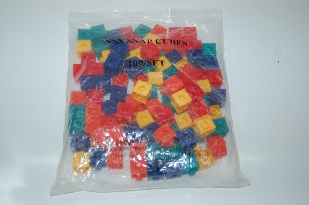 NSN Snap Cubes, 5 Colors Set/100 Teaching Manipulative