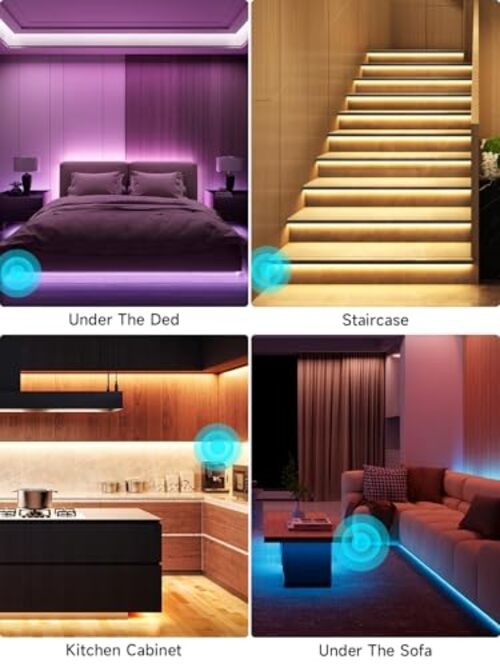 Multicolor LED Light Strip - Motion Sensor - 16.4FT - Multicolor