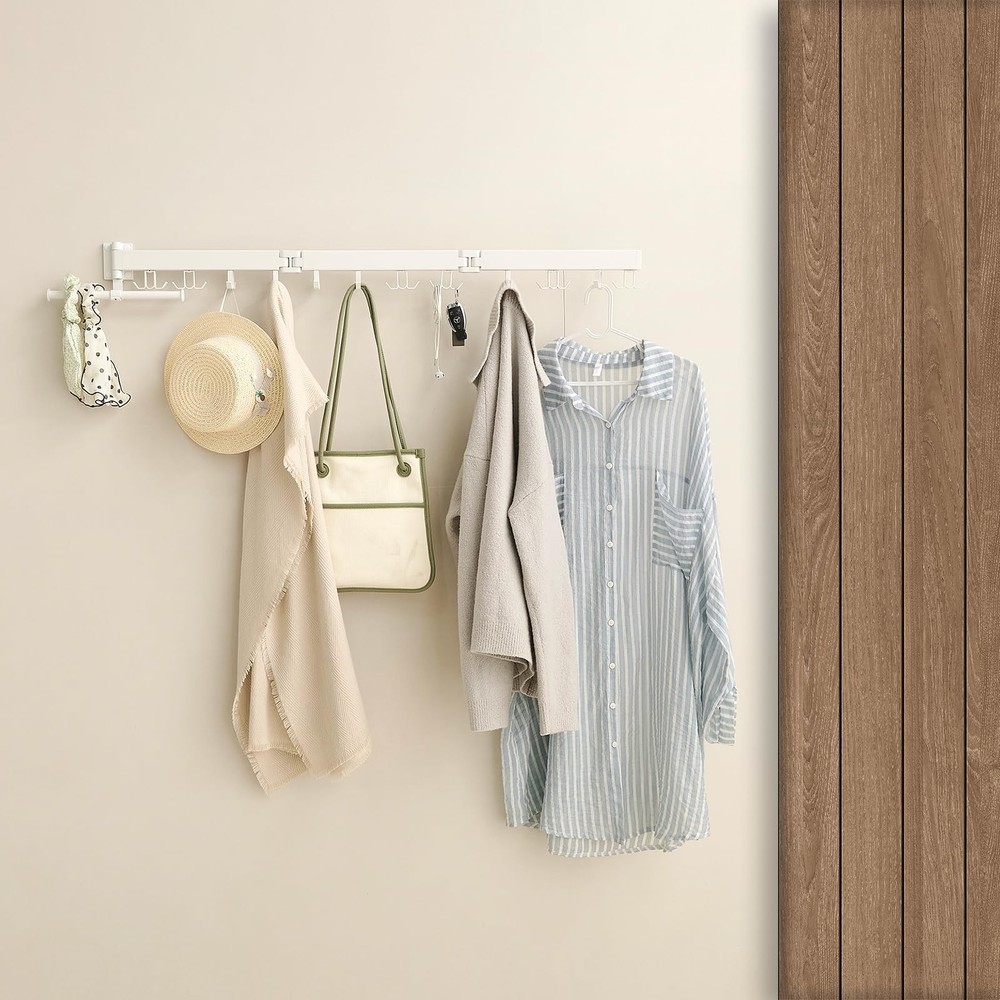 JOOM Clothes Drying Rack Wall Mounted,Folding Clothes Drying Rack,Retractable,Co