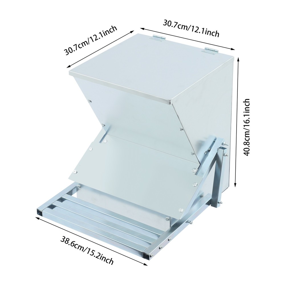 Automatic Metal Treadle Poultry Feeder,Automatic Galvanized Steel Chicken Feeder