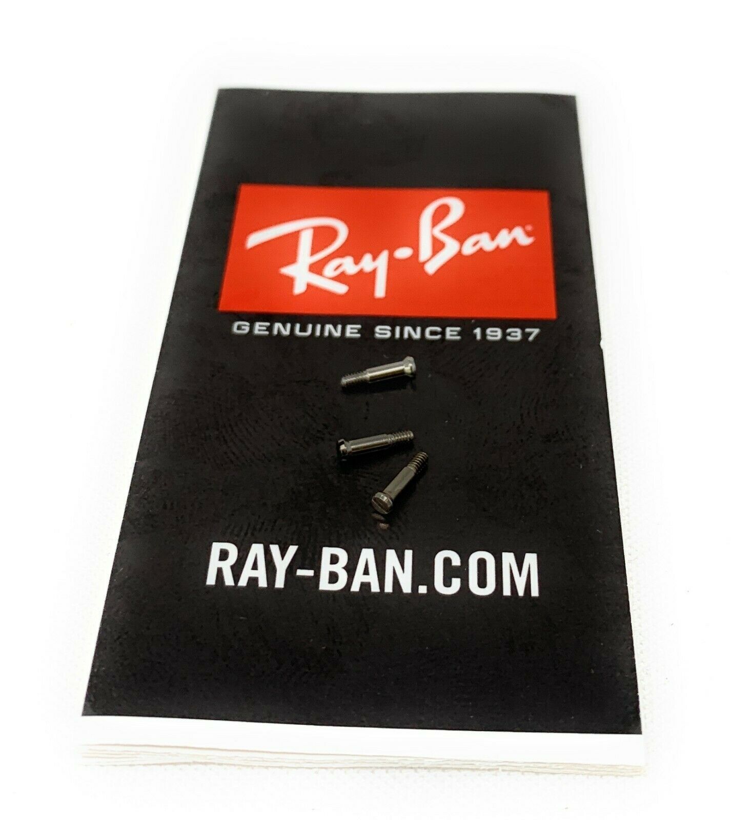 New Authentic RAYBAN RB2140 Wayfarer Replacement Temple Silver Hinge Screws (3)
