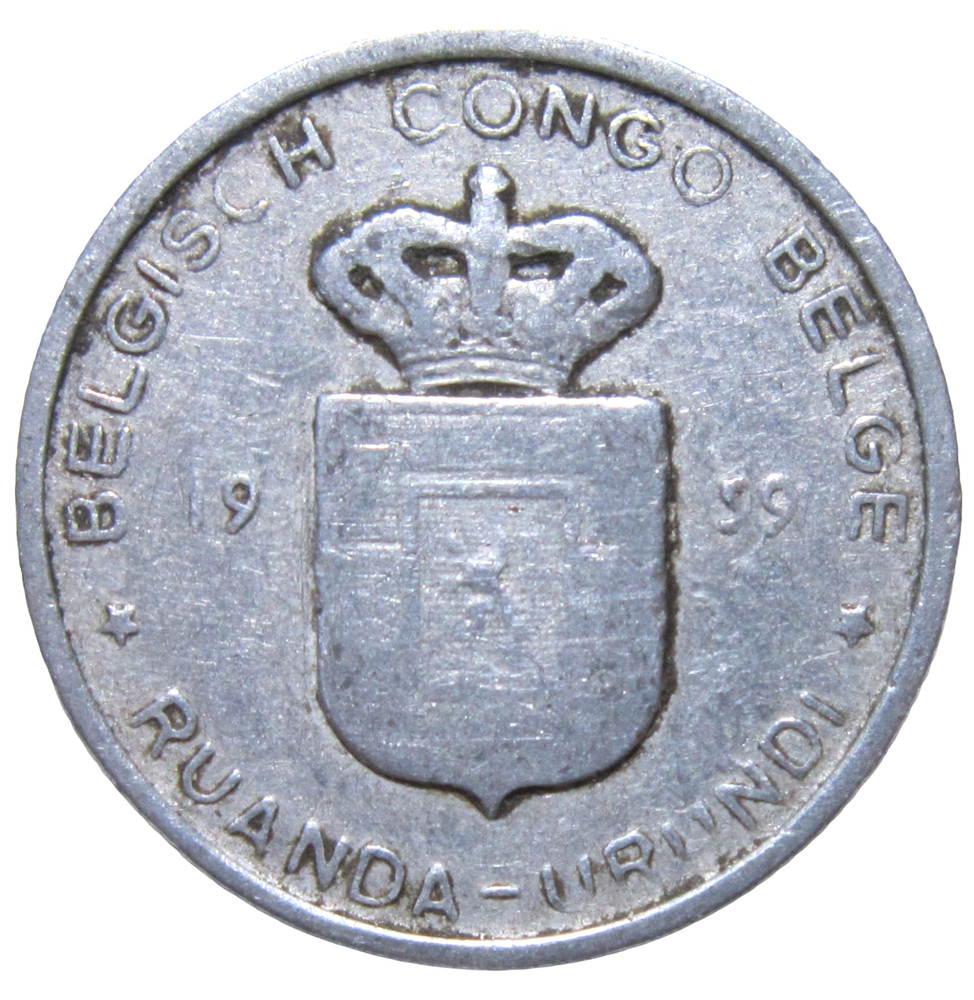 BELGIAN CONGO.  1 FRANC, 1959.