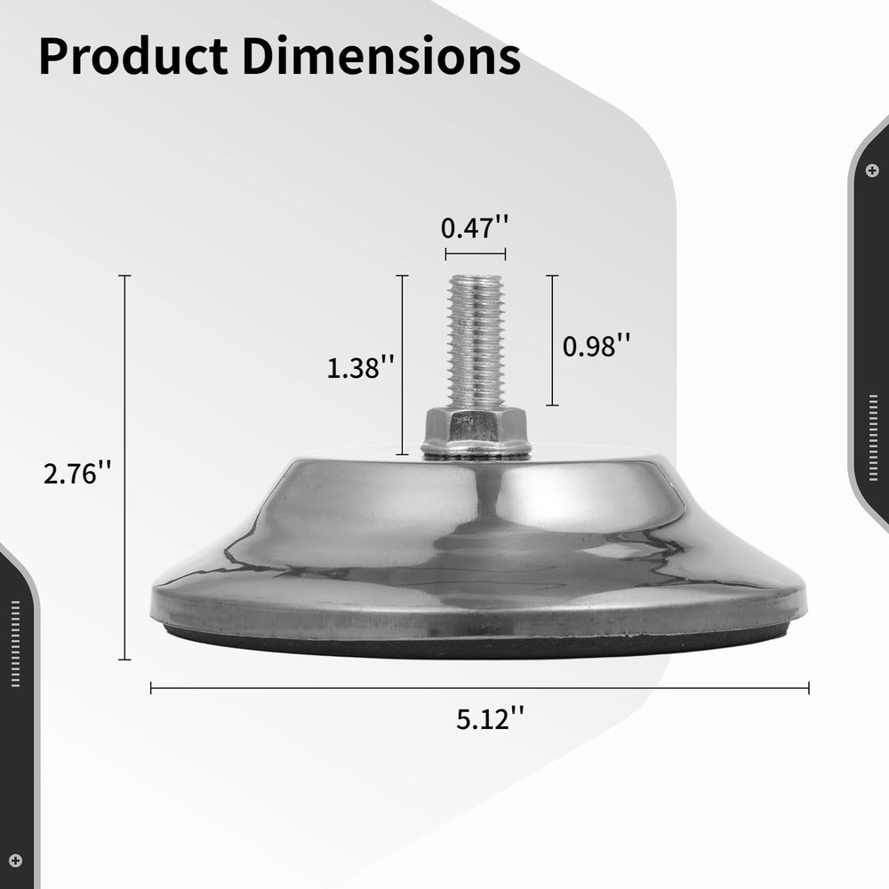Billiard Table Leg Levelers, 4 Pcs Pool Table Leg Leveling Risers 5’’D with A...